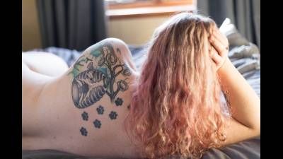Pink Hair, Back Tattoo