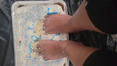 Top Of Toes Hiding In Cake