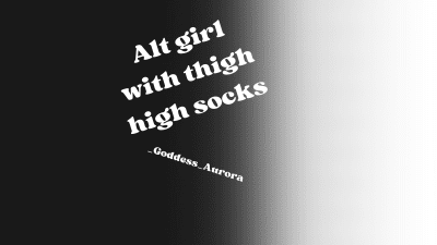 Alt Girl Wearing Thigh High Socks