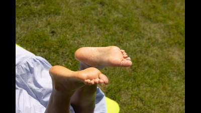 Wrinkled Soles In The Pose