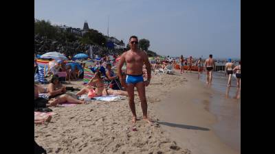 Handsome Guy By The Sea With Defined Abs