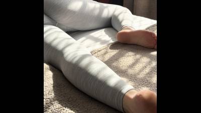 Tight Yoga Pants With My Soles Out On The Bed