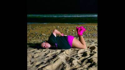 Bondage Bitch On The Beach