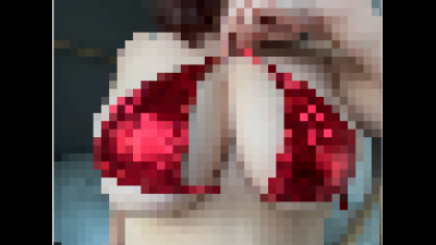 Goddess Sophia's Shiny Red Bikini Cleavage Worship Tease