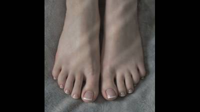 Toe Tease With Classic French Tip Toes - Foot Worship Ready