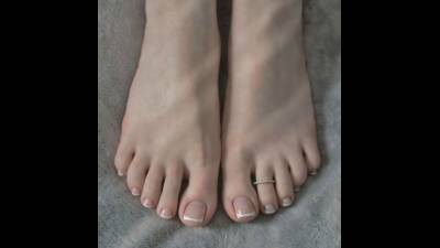Perfect Pedicure Toes Close Up Tease With Toe Ring For Foot Freak