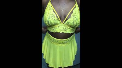 Pray To My Ass Yellow Lingerie Ass Worship