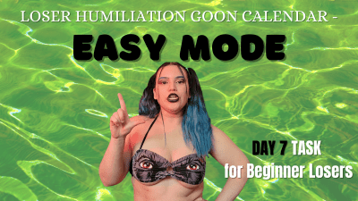 Loser Humiliation Goon Calendar Day 7 Easy Mode Loser Task For Beginners Centering Around Humiliation, Verbal Humiliation, Sexual Rejection, Denial, And Loser Porn Interactive Loser Training With Humiliatrix Countess Wednesday Png