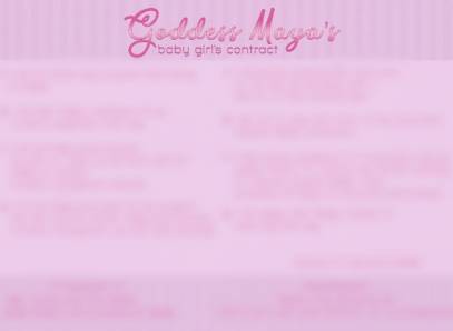Babygirl Sissy Contract