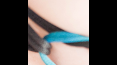 Thick Thighs Entwined In Nylon Rope