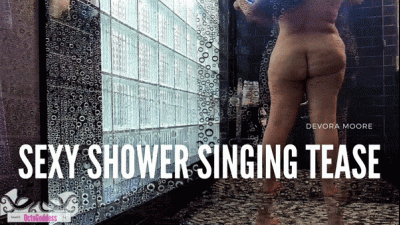 Seductive Silly Shower Singing Spy BBW MILF Wet Big Butt Long Hair