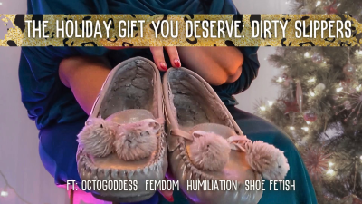 Gift It Deserves: Used Slippers For Slave With Cumshot Ft: Octogoddess Real MILF Domme And Foot Slave Flr POV