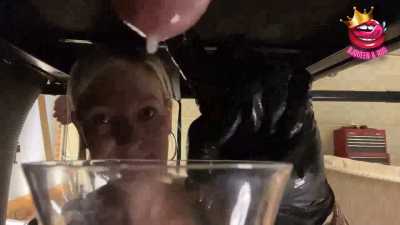 Close Up Ruined Multiple Times Into A Glass On The Milking Table