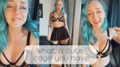 What A Cute Cage Take It Off And Cum Fast!
