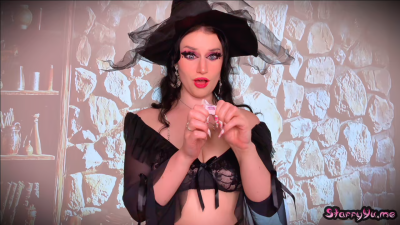 Blowing Bubbles And Chewing Gum For A Witch's Spell