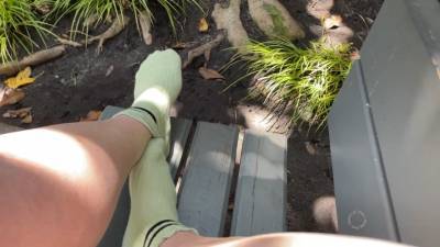 Shoe And Sock Strip At Labrea Tar Pit Museum
