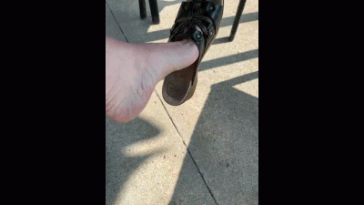 Sneaky Under Table Sandal Dangle