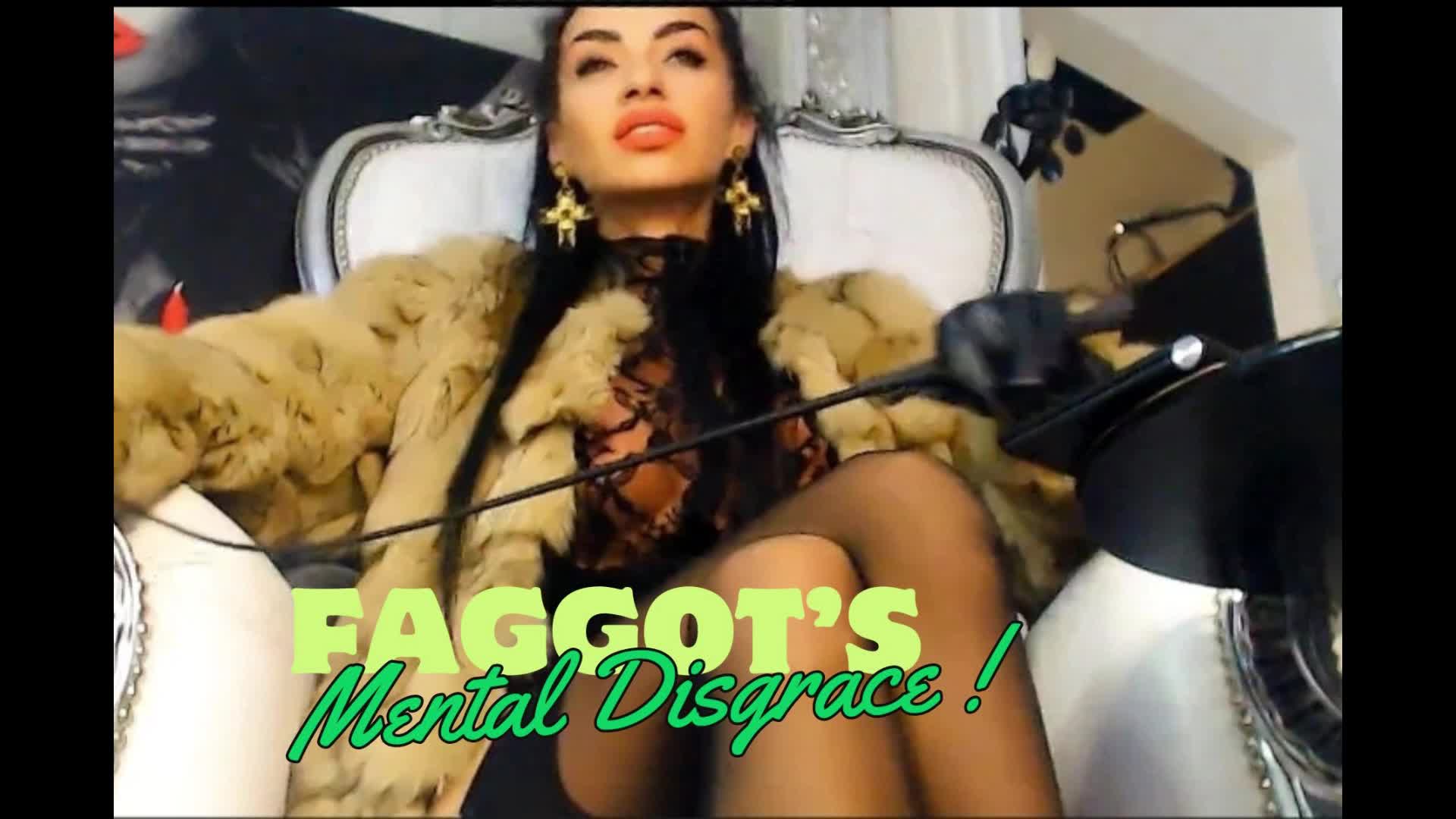 Faggot's Mental Disgrace: Cruel Bi Verbal Humiliation & Mind Fuck