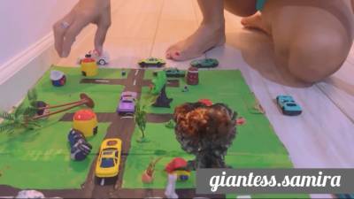Giantess Samira Vore And Play In Tiny City Created By Her