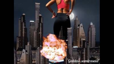 The Giantess Samira Grows Up After Training And Has Fun In The City (Sfx)