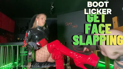 Taped Bootlicker Get Faceslapping
