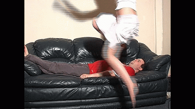 Butt Drops Feet On Face & Sitting & Kicking