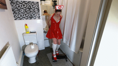 Sexy Nurse Stomps A Soda Stream Machine