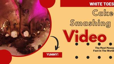 Cake Smashing With White Toes