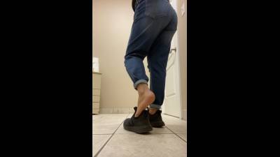 Public Bathroom Foot Play