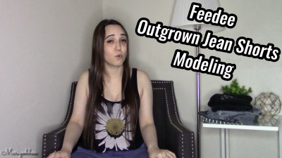 Feedee Outgrown Jean Shorts Modeling