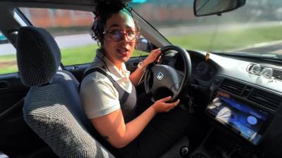 Stepstep-Daughter Teases Me With Car Shifter While Driving Me Home - Makes Me Hard & Cums Hands-Free