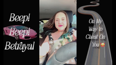 Beep! Beep! Betrayal: Mean Bratty GF Cuckolds You On A Videocall, Driving To Her Ex's Place