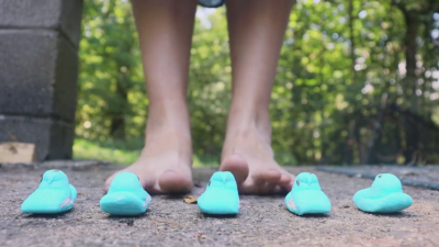 Stomping Marshmallows Barefoot