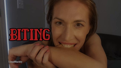 Lina Bites Her Arm Like A Horny Lioness In A Seductive Silver Dress