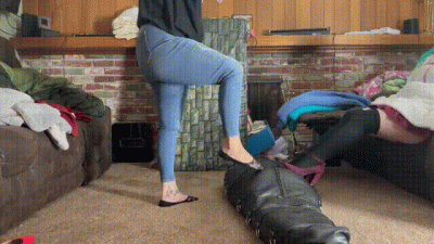 3 Women Kick Guy Around And Shoves His Own Sock In His Face (Real Femdom)