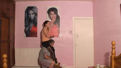 Smoking Sophie Shoulder Ride With Neck Scissors