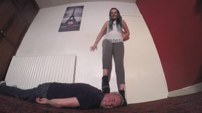 Sophie's Sexy Platform Studded Ankle Boots Floor Cam