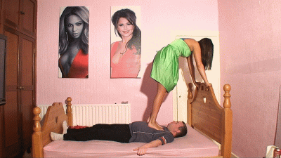 Sophie Jumping On The Slave On The Bed