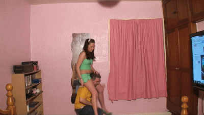 Sophie Mini Skirt Shoulder Ride Neck Scissors