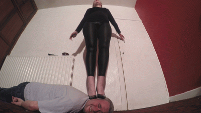 Dancing Sophie In Shiny Leggings Whilst Smoking A Cigarette Floor Cam