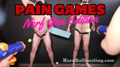 Nerf Trouble Mistresses Shoot Their Shot Aiming At Their Slaves Soft Pathetic Balls While They Collect The Nerf Balls For More Mistress Loow And Mistress La