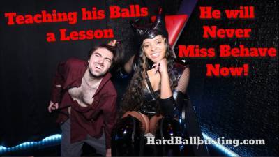 Teaching His Balls A Lesson For Playing With Dragon Mistress Sasha
