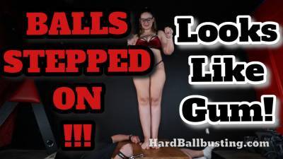 Barefoot Ball Busting Ball Board: Gum On My Shoe Mistress Loow