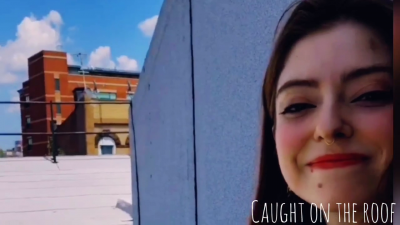 Amateur Caught Cumming On The Roof