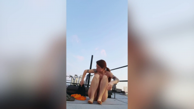 Nude On The Roof For Sunrise