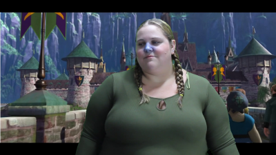 Anna From Frozen Gets Wonka Blueberry Gum