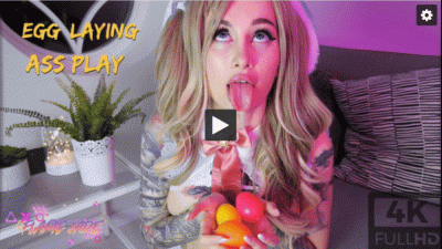 Easter Bunny Lays Eggs From Anal