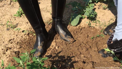 Miss Courtney And Miss Suzanna Maxwell, Double Trampling In Muddy Boots