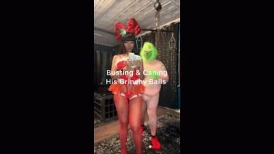 Busting & Cany Caning His Grinchy Balls
