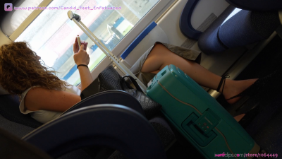 Candid Beauty Girl With Sexy Flaat Sandals, Foot Fetish Close-Up